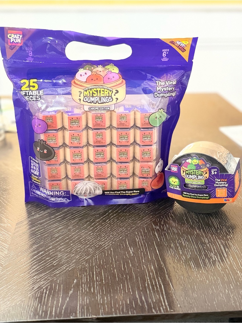 RMS Crazy Fun Mystery Extreme Mini Dumplings Chrome & Spooky EditionGlow Squishy